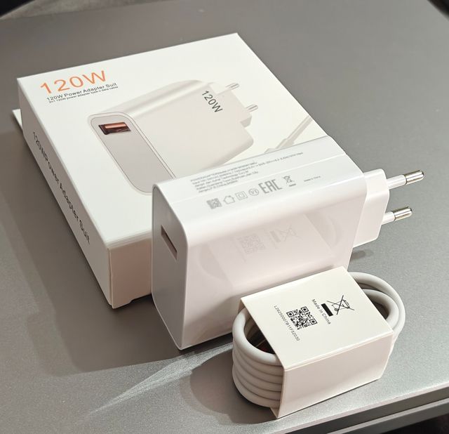 Caricabatterie Xiaomi 120W compatibile + Cavo USB-C 1m