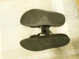 Sandalias Zara Cuero Negro Talla 43