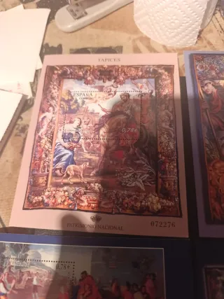 Lote 5 Hojitas Sellos España Tapices Nuevos