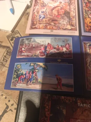 Lote 5 Hojitas Sellos España Tapices Nuevos