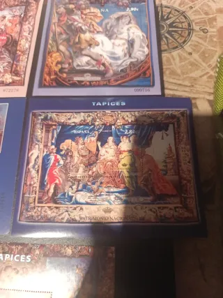 Lote 5 Hojitas Sellos España Tapices Nuevos