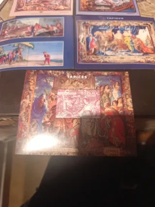 Lote 5 Hojitas Sellos España Tapices Nuevos