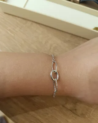 Pulsera Oro Blanco 18k