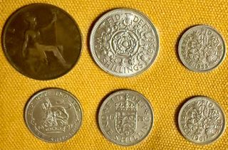 Lote monedas británicas pre-decimales