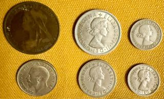 Lote monedas británicas pre-decimales