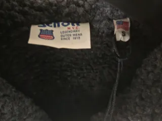 Cardigan Schott Uomo Grigio Zip Cappuccio