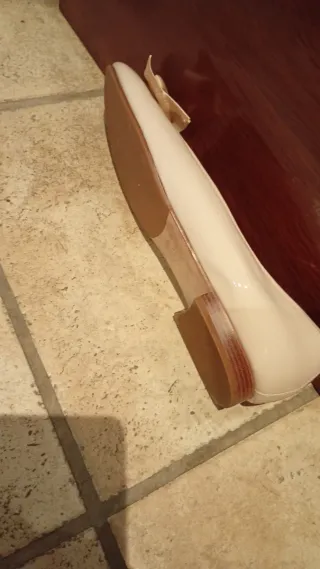 Mocasines Scarosso charol lazo beige/rosa