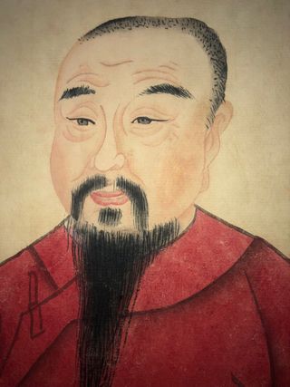 Pintura china en rollo tinta y gouache