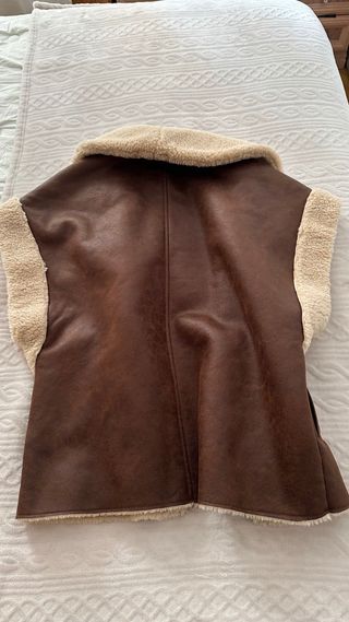 Chaleco de piel sintética forrado XS