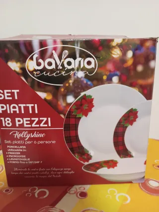 Set 18 Piatti Natale Bavaria Hollyshine