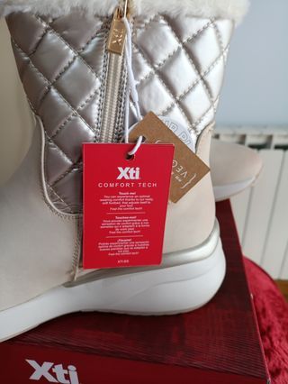 Botines forrados beige talla 39