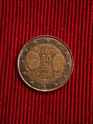 Moneda 2 euros Tratado de Elíseo 50 años