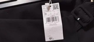 Falda midi negra Mango Talla 38