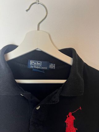 Polo Ralph Lauren Manga Larga Negra Roja