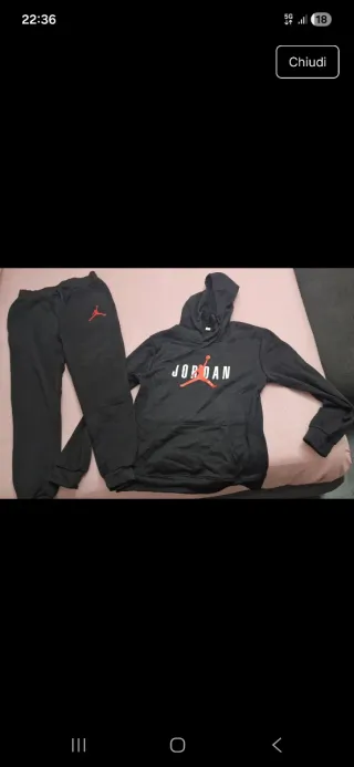 Tuta Jordan nera ottime condizioni