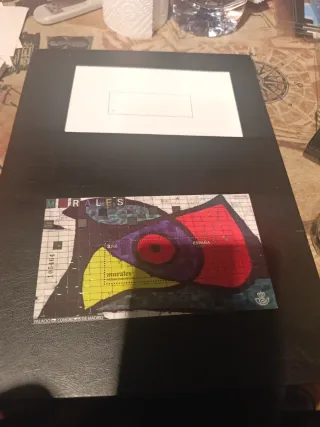 Lote 2 Hojas Sellos España Murales Joan Miro 2015