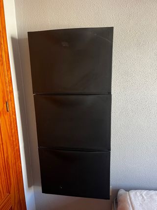 Zapatero Ikea Negro Plástico