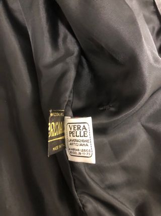 Giubbino vera pelle nero unisex L