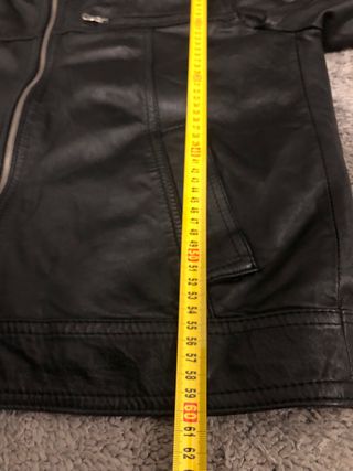 Giubbino vera pelle nero unisex L