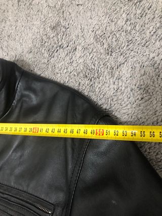 Giubbino vera pelle nero unisex L