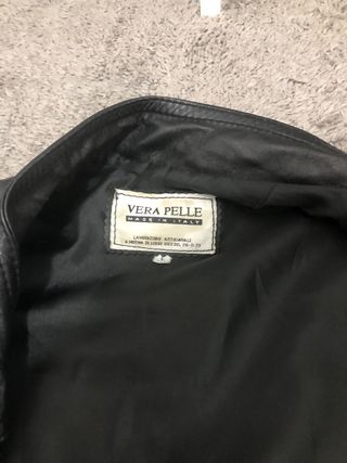 Giubbino vera pelle nero unisex L