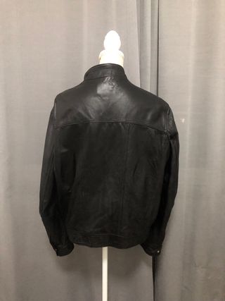 Giubbino vera pelle nero unisex L