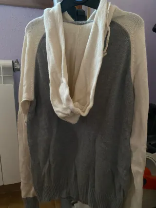 Jersey Pepe Jeans mujer gris y blanco