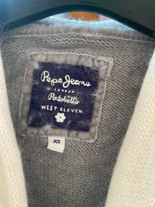 Jersey Pepe Jeans mujer gris y blanco