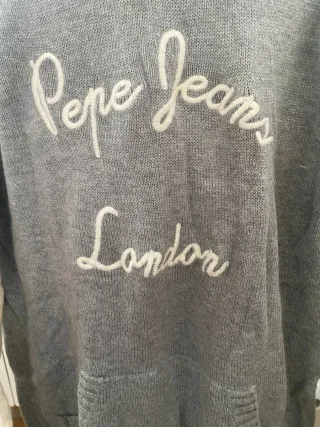 Jersey Pepe Jeans mujer gris y blanco