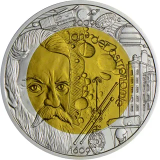 Austria 2009 moneda 25€ plata niobio Astronomía