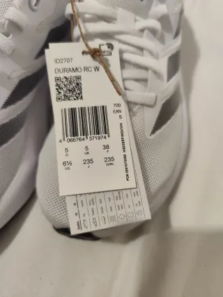 Zapatillas Adidas Blancas y Grises Talla 38 Nuevas