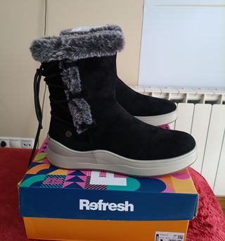 Botines negros forrados talla 39