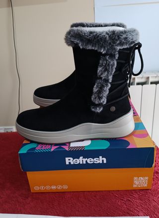 Botines negros forrados talla 39