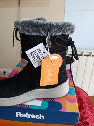 Botines negros forrados talla 39