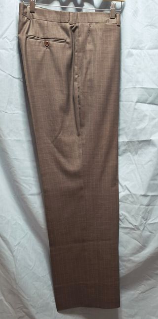 Traje de hombre marrón claro a rayas