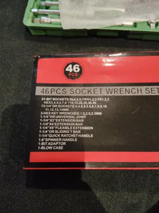 Caja Herramientas 46Pzs Cromo-Vanadio