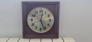 Reloj Radiant Pared Madera y Dorado