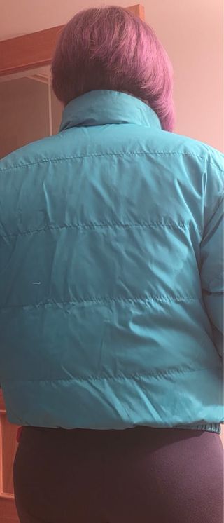 Plumas reversible azul y turquesa