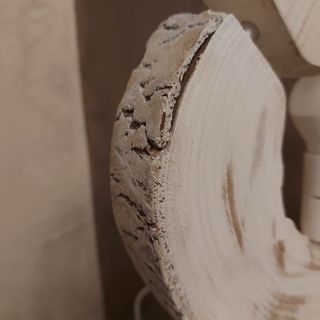 Lampada Legno Grezzo Fatta a Mano