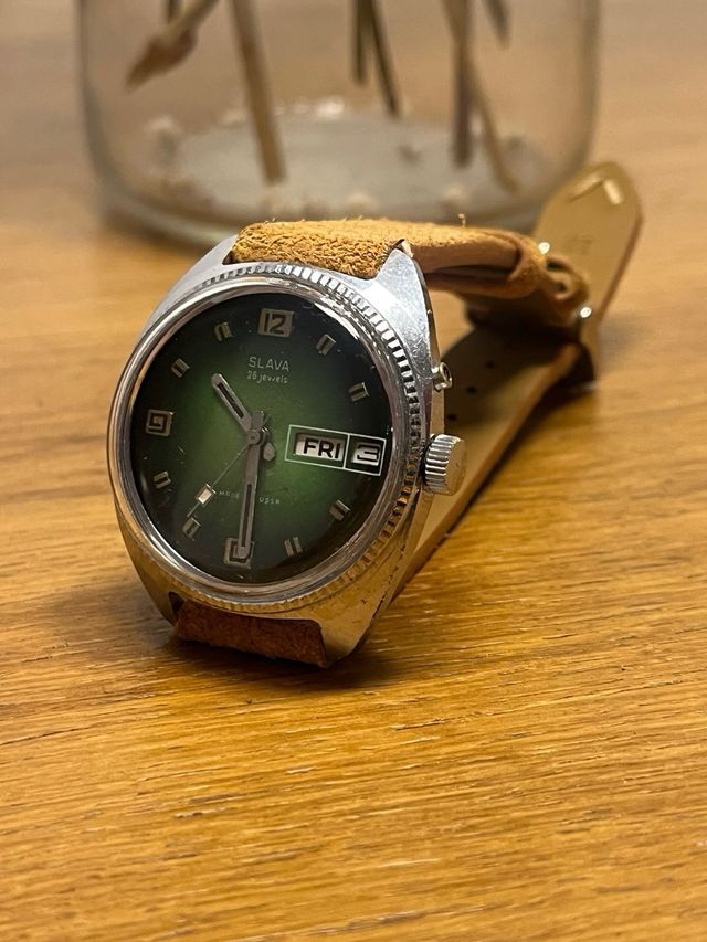 Reloj Slava URSS Esfera Verde Esmeralda
