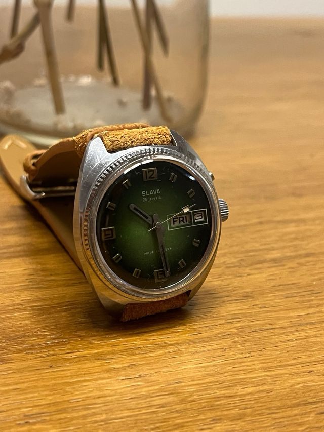 Reloj Slava URSS Esfera Verde Esmeralda
