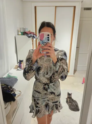 Vestido Zara Mini Estampado Paisley