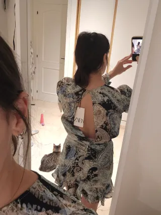 Vestido Zara Mini Estampado Paisley