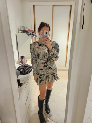 Vestido Zara Mini Estampado Paisley