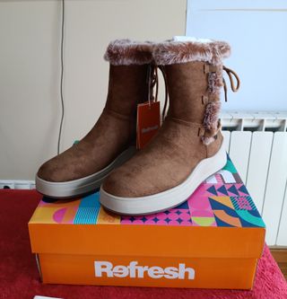 Botines Camel Forrados Talla 39