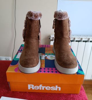 Botines Camel Forrados Talla 39