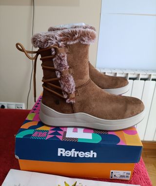 Botines Camel Forrados Talla 39