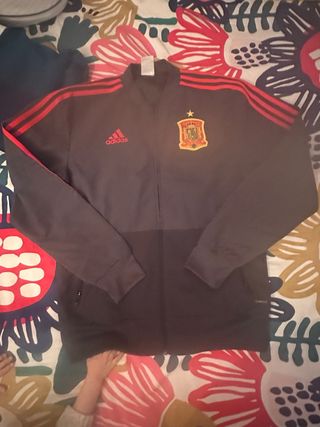 Chaqueta Adidas España Roja y Gris