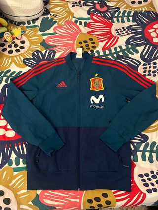 Chaqueta Adidas España Roja y Gris