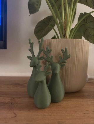 Trio renne oro Natale